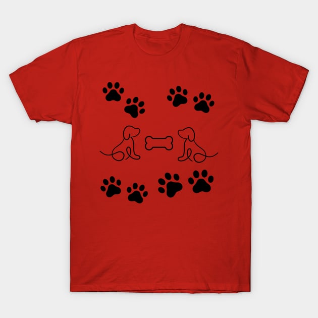 dogs T-Shirt by Good Luck to you
